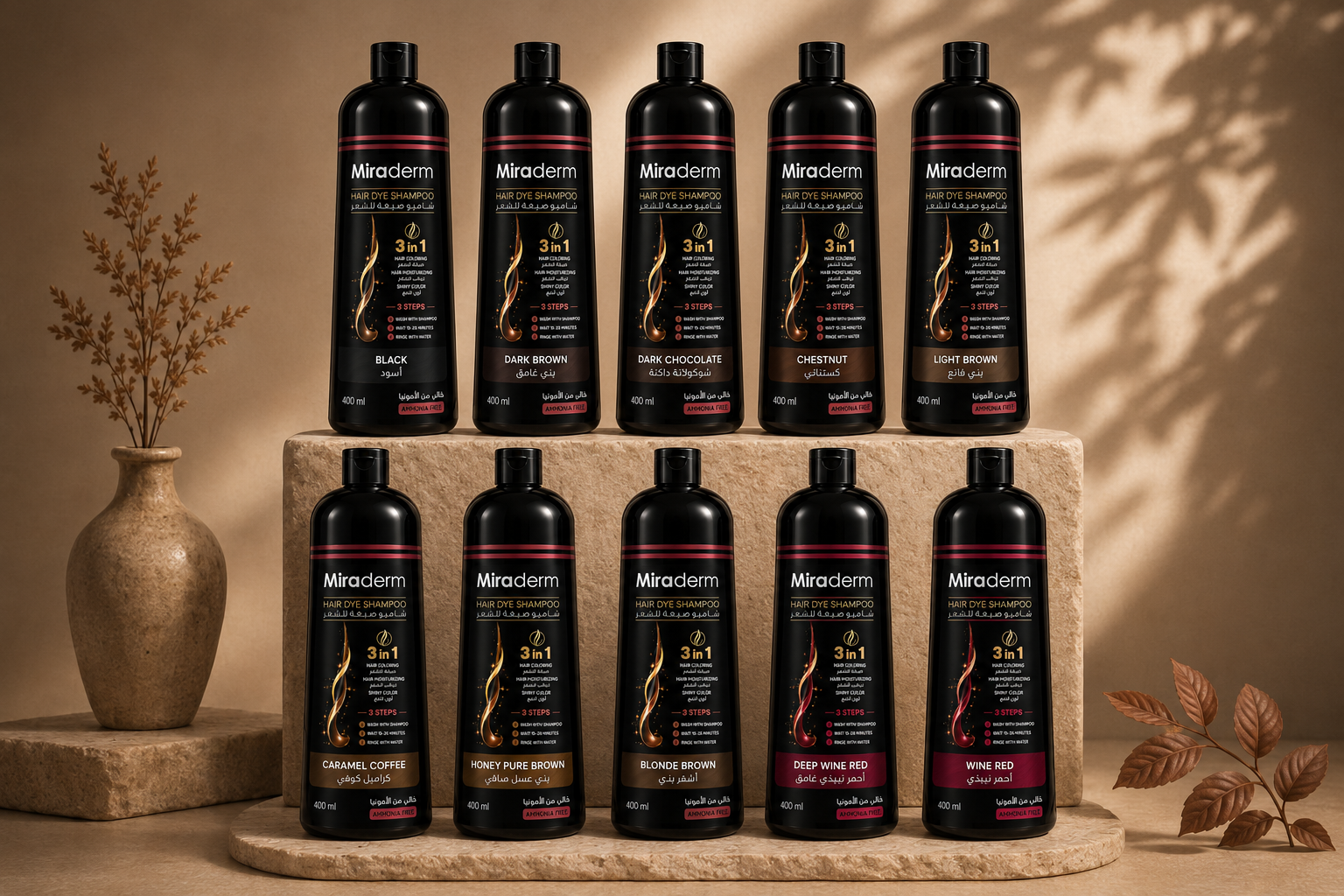 Miraderm hair colour range
