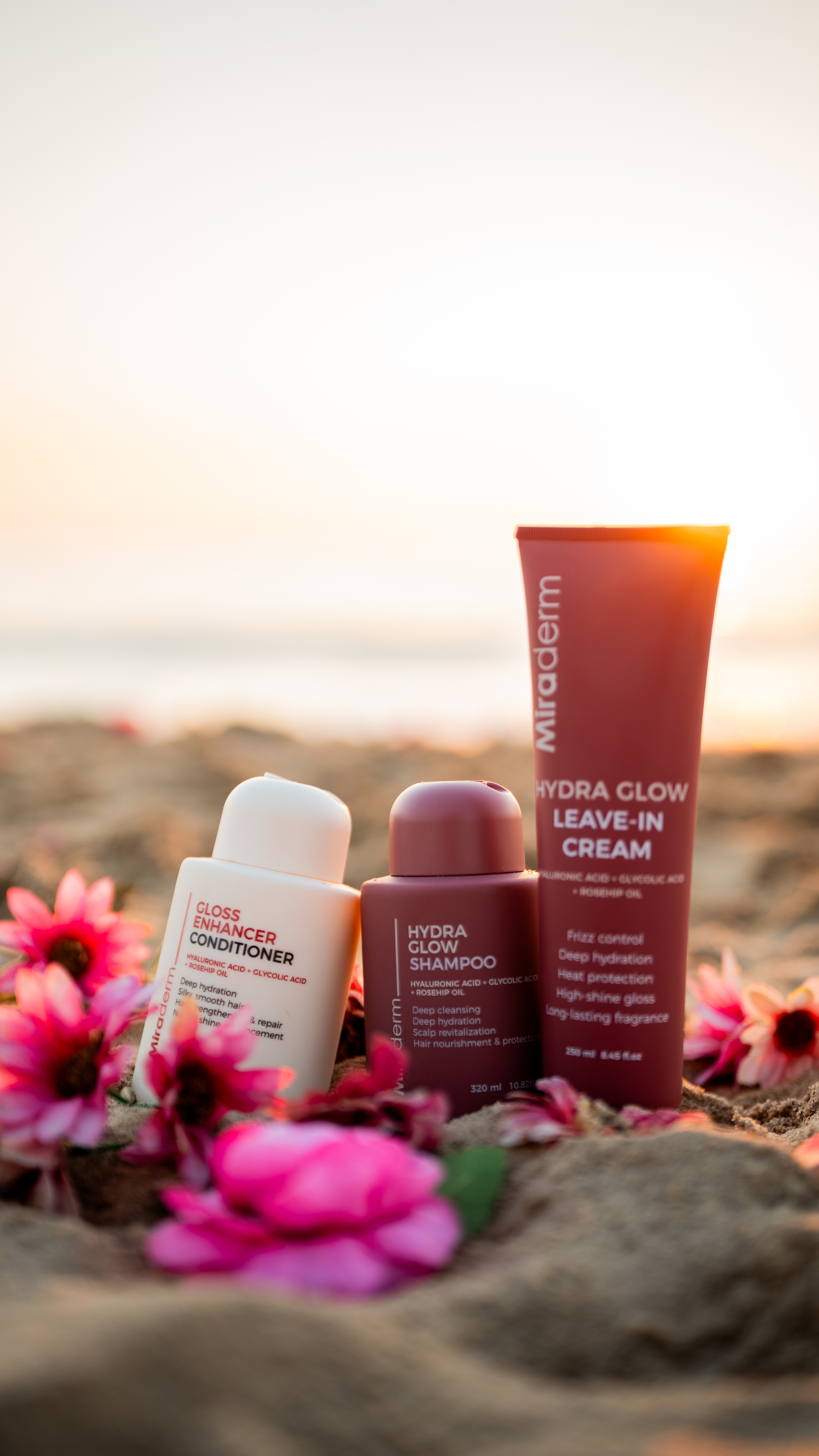 Miraderm Hydra Glow haircare range